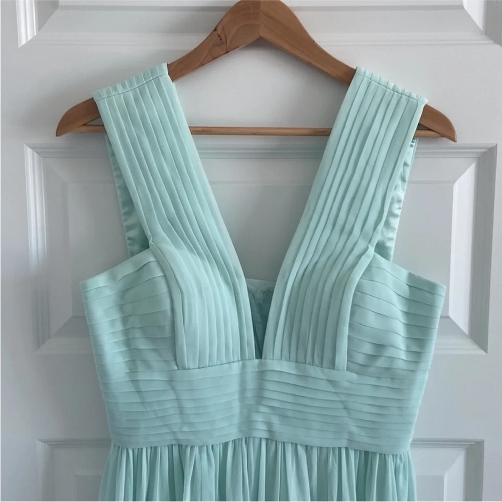 NWT Bariano $430 Sleeveless Maxi Dress in Mint Size M - Picture 5 of 7